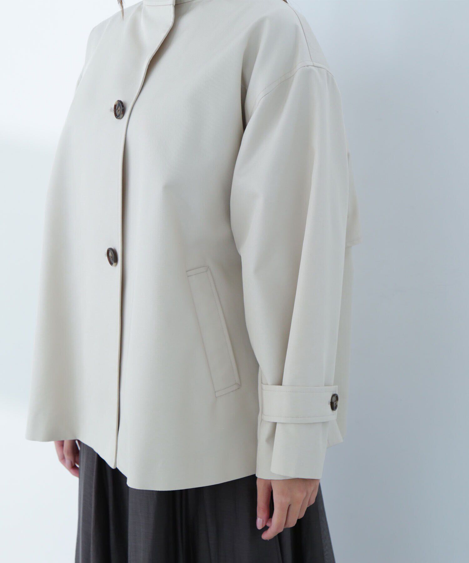  「スタンドネックハーフコート」|ブルゾン・スタジャン|