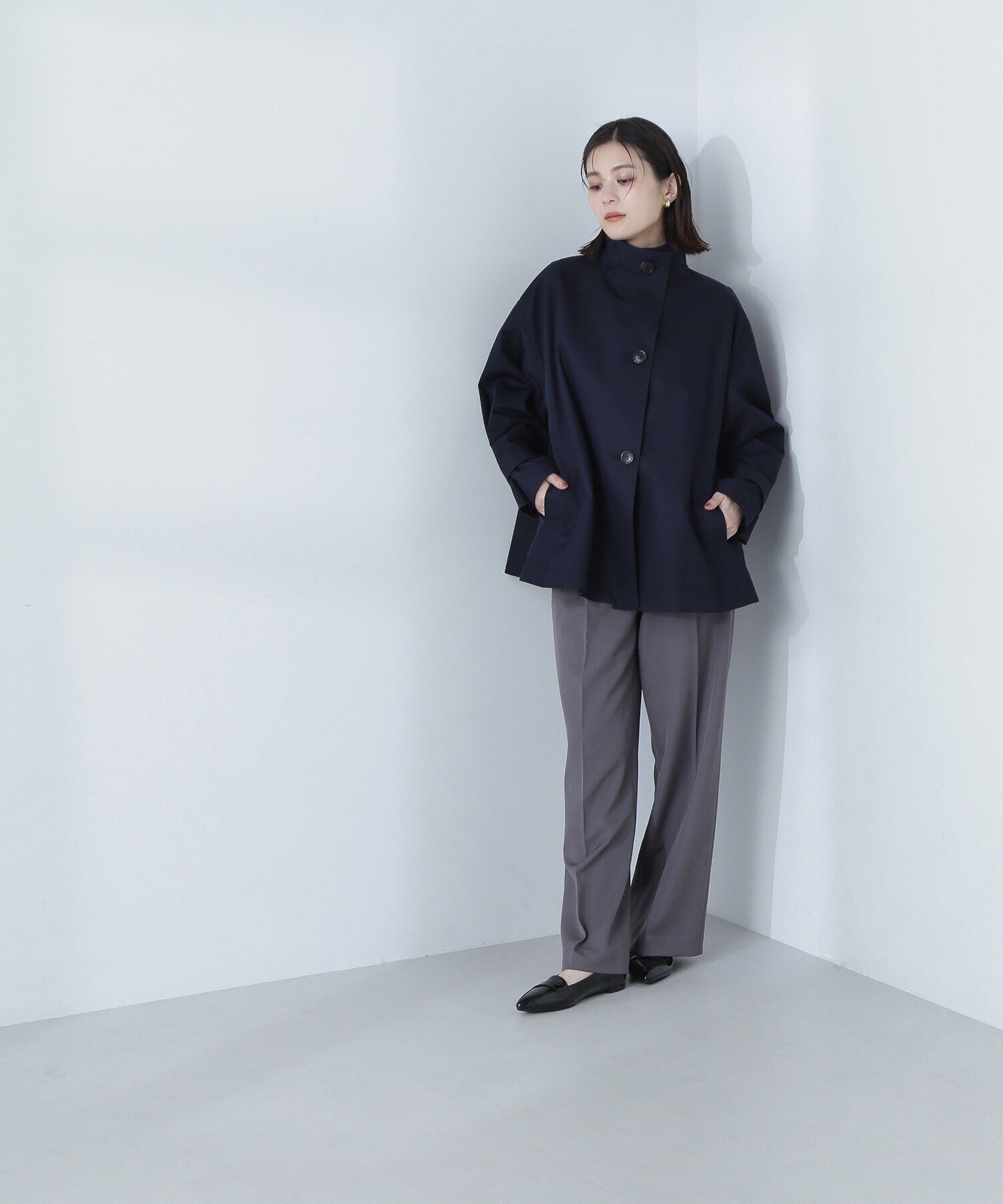  「スタンドネックハーフコート」|ブルゾン・スタジャン|