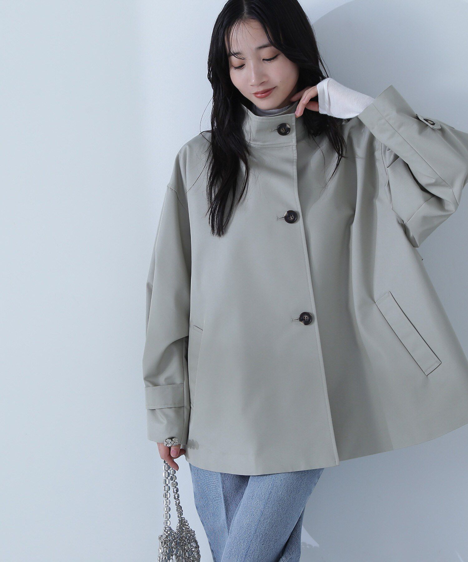  「スタンドネックハーフコート」|ブルゾン・スタジャン|