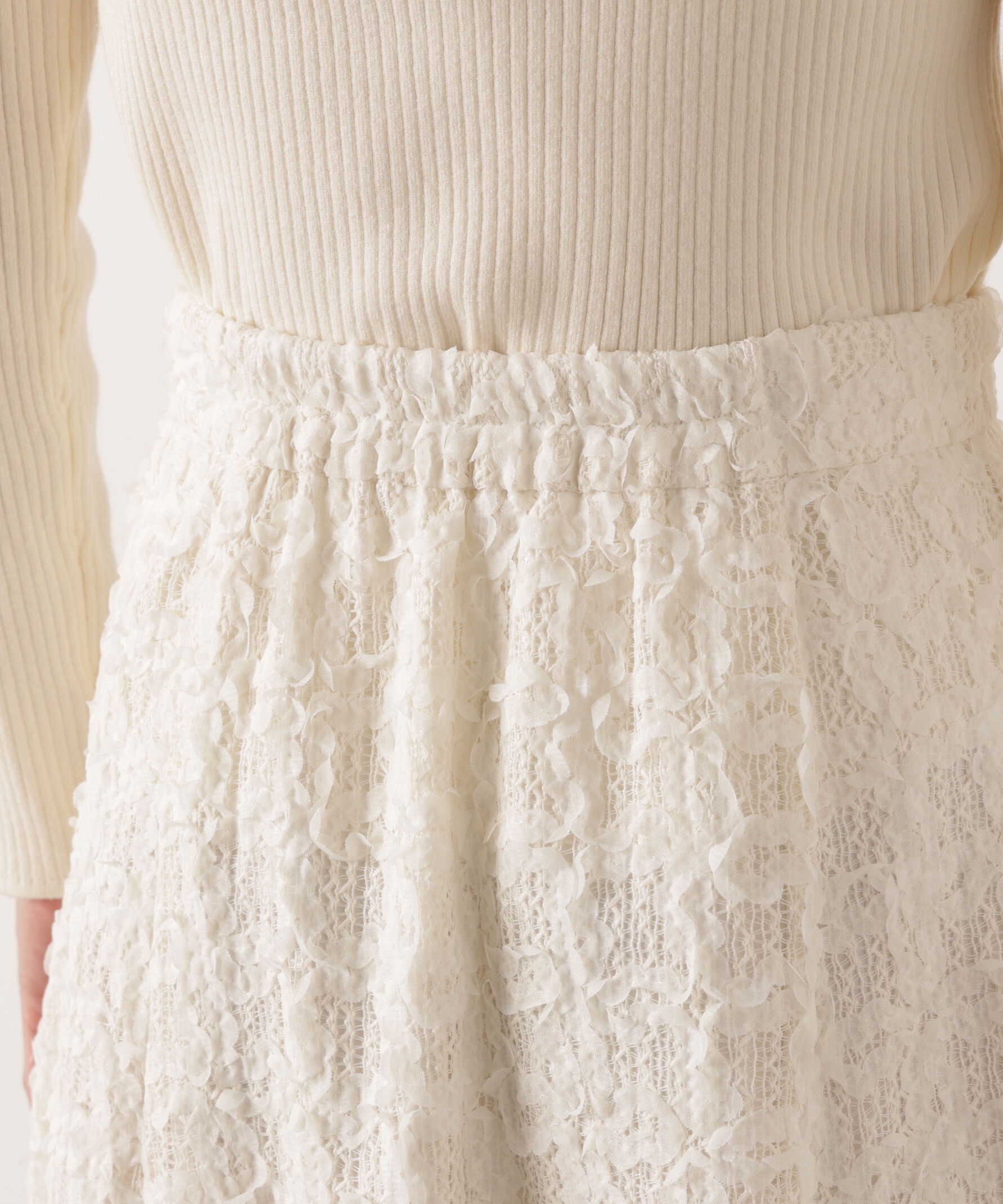PROPORTION BODY DRESSING「立体レースフレアスカート 25AW」|スカート|