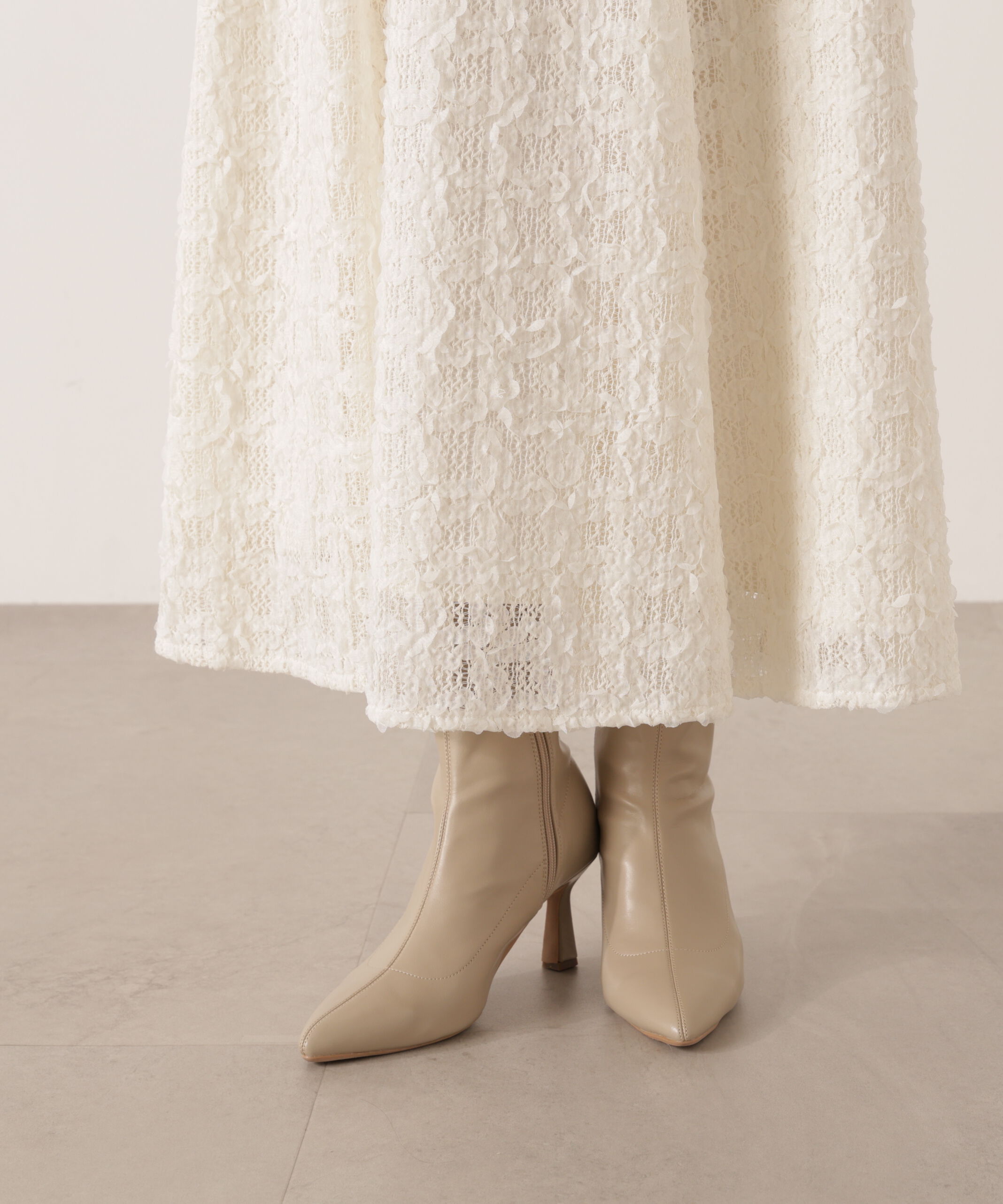 PROPORTION BODY DRESSING「立体レースフレアスカート 25AW」|スカート|