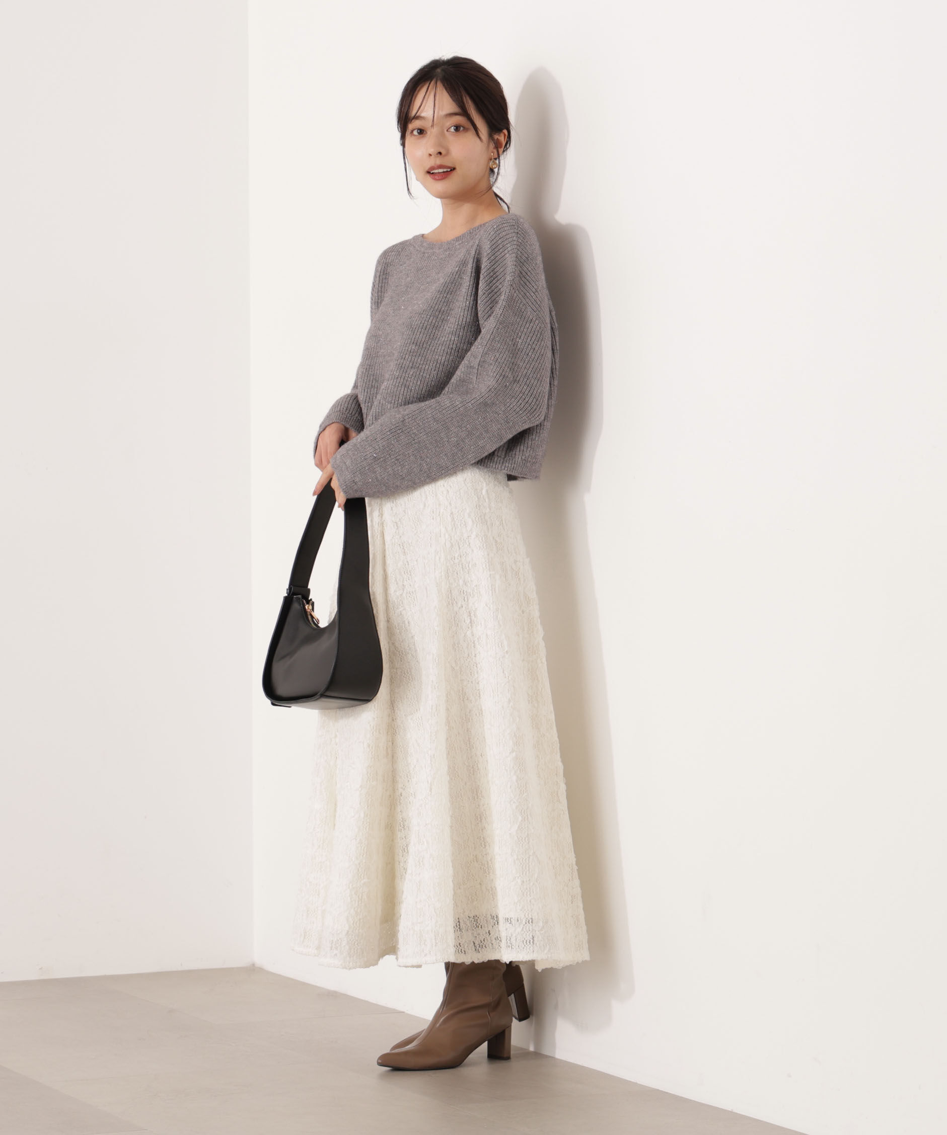 PROPORTION BODY DRESSING「立体レースフレアスカート 25AW」|スカート|