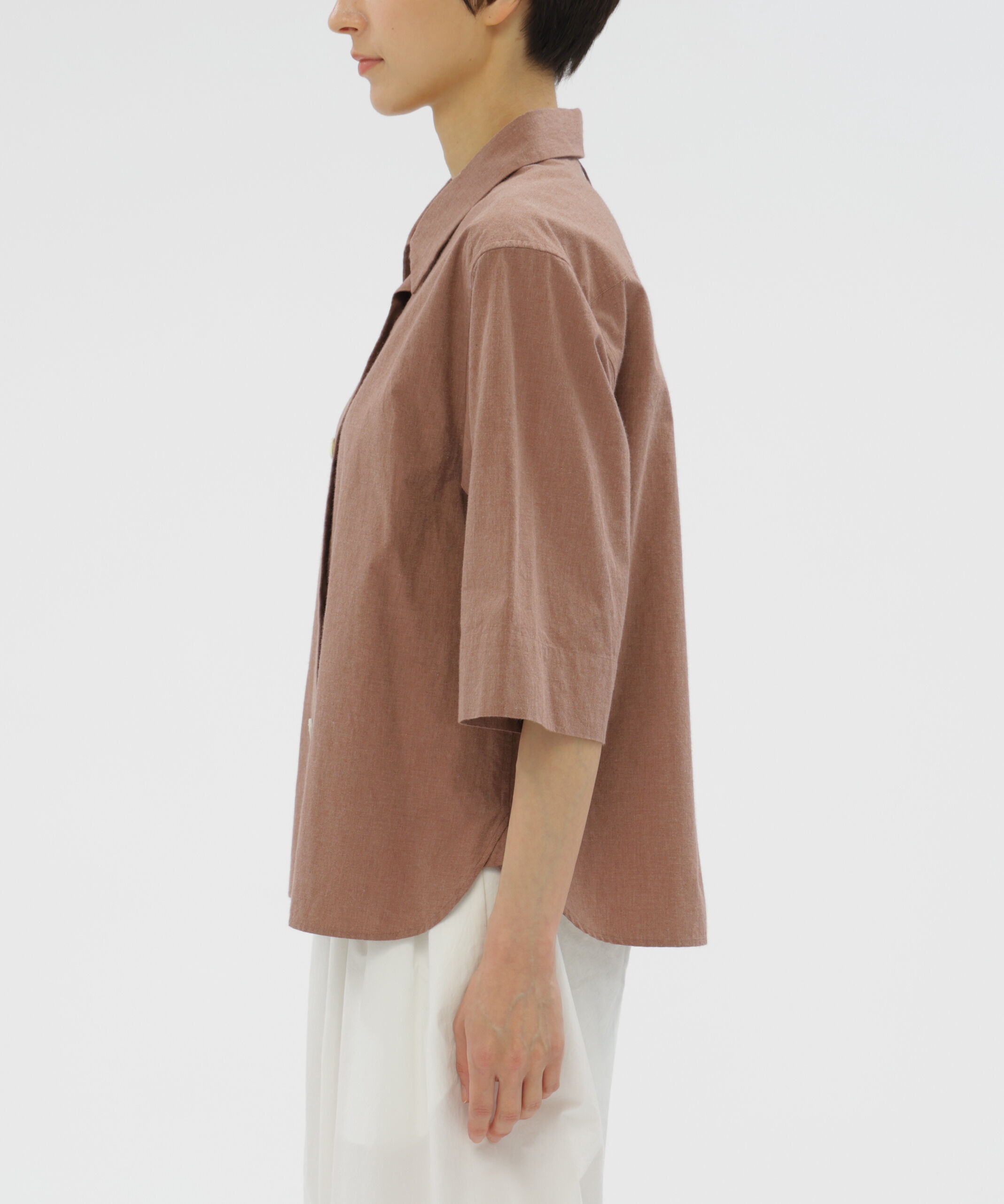  「MELANGE COTTON POPLIN SHIRT」|シャツ・ブラウス|