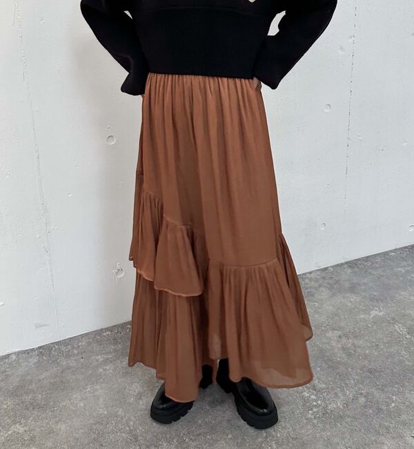 archives「シャイニーアシメティアードスカート」|スカート|