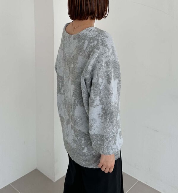 archives「ニュアンス花柄ＪＱミドルニットＣＤ」|カーディガン|