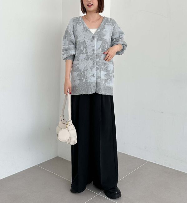 archives「ニュアンス花柄ＪＱミドルニットＣＤ」|カーディガン|