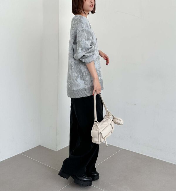 archives「ニュアンス花柄ＪＱミドルニットＣＤ」|カーディガン|