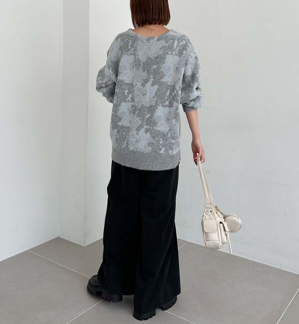 archives「ニュアンス花柄ＪＱミドルニットＣＤ」|カーディガン|