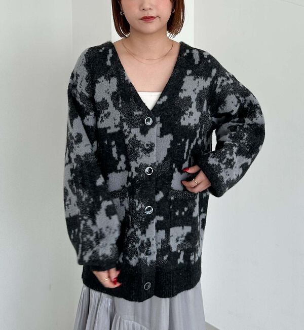 archives「ニュアンス花柄ＪＱミドルニットＣＤ」|カーディガン|