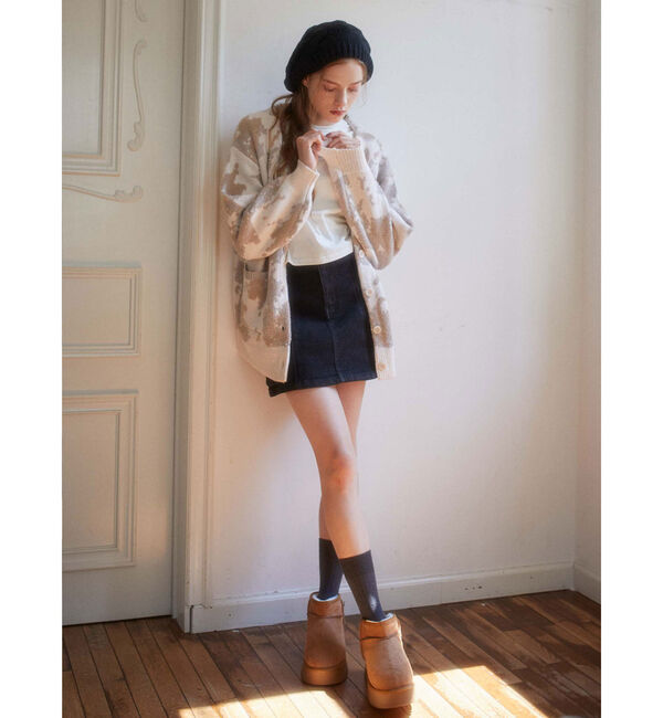 archives「ニュアンス花柄ＪＱミドルニットＣＤ」|カーディガン|