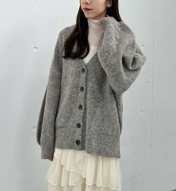 archives「ＭＩＸブラッシュミドルニットカーディガン」|カーディガン|GRAY