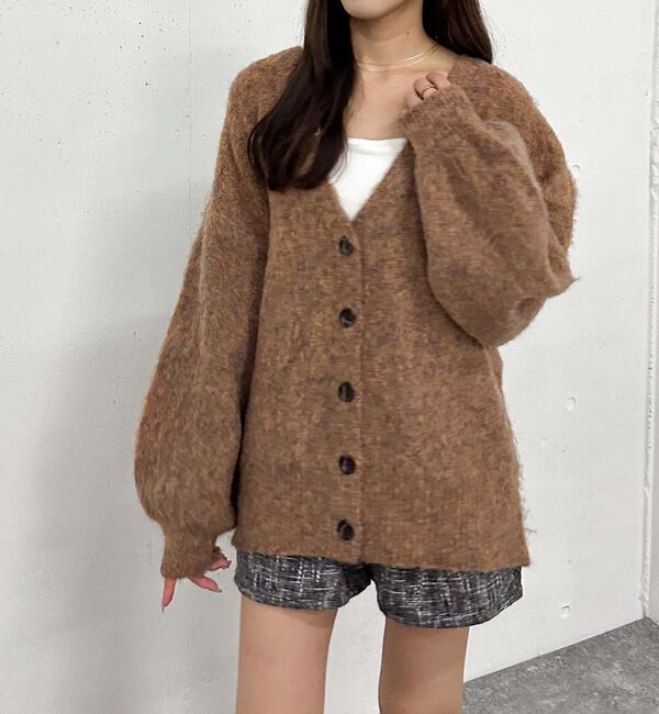 archives「ＭＩＸブラッシュミドルニットカーディガン」|カーディガン|