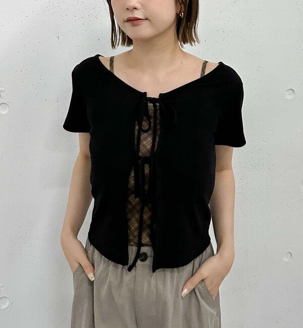 archives「Ｆリボンカットカーディガン&times;チェックキャミＳＥＴ」|カーディガン|