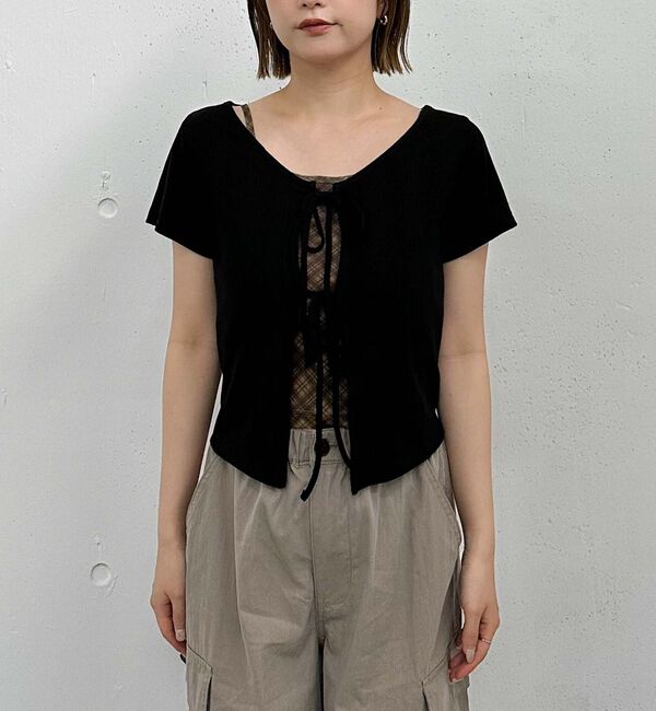 archives「Ｆリボンカットカーディガン&times;チェックキャミＳＥＴ」|カーディガン|