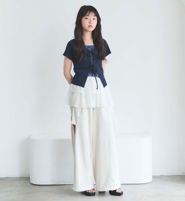 archives「Ｆリボンカットカーディガン&times;チェックキャミＳＥＴ」|カーディガン|