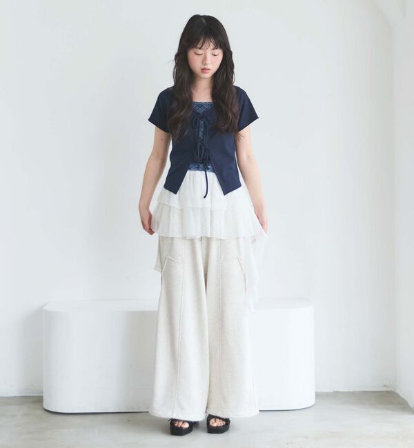 archives「Ｆリボンカットカーディガン&times;チェックキャミＳＥＴ」|カーディガン|