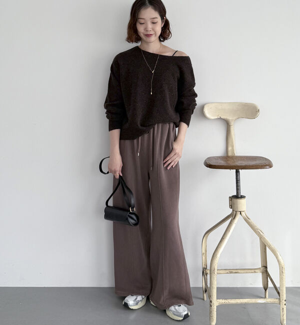 Doux archives「スパンコールボートネックニット」|ニット・セーター|