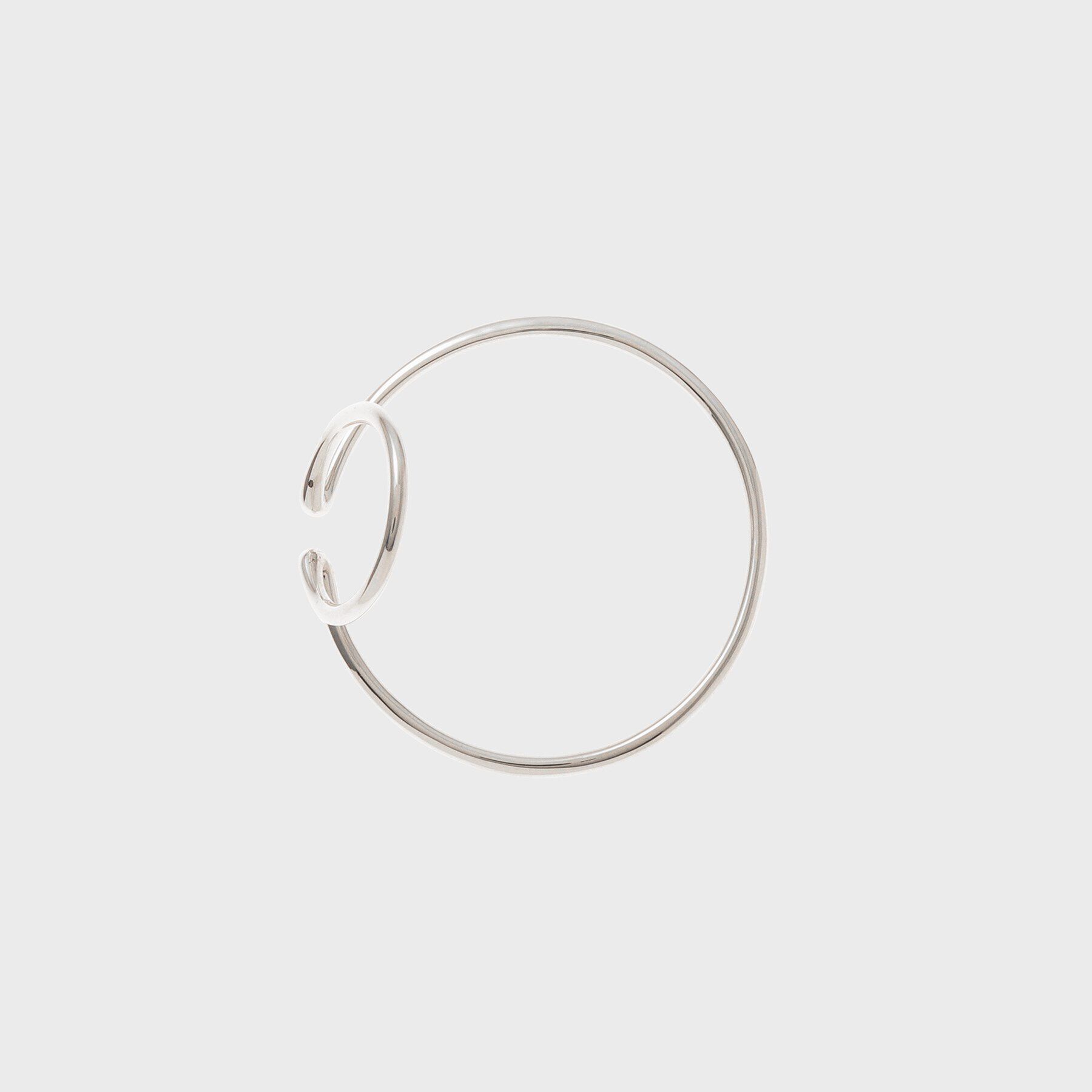COCOSHNIK「シルバー ダブルフープ イヤーカフ大」|イヤリング|