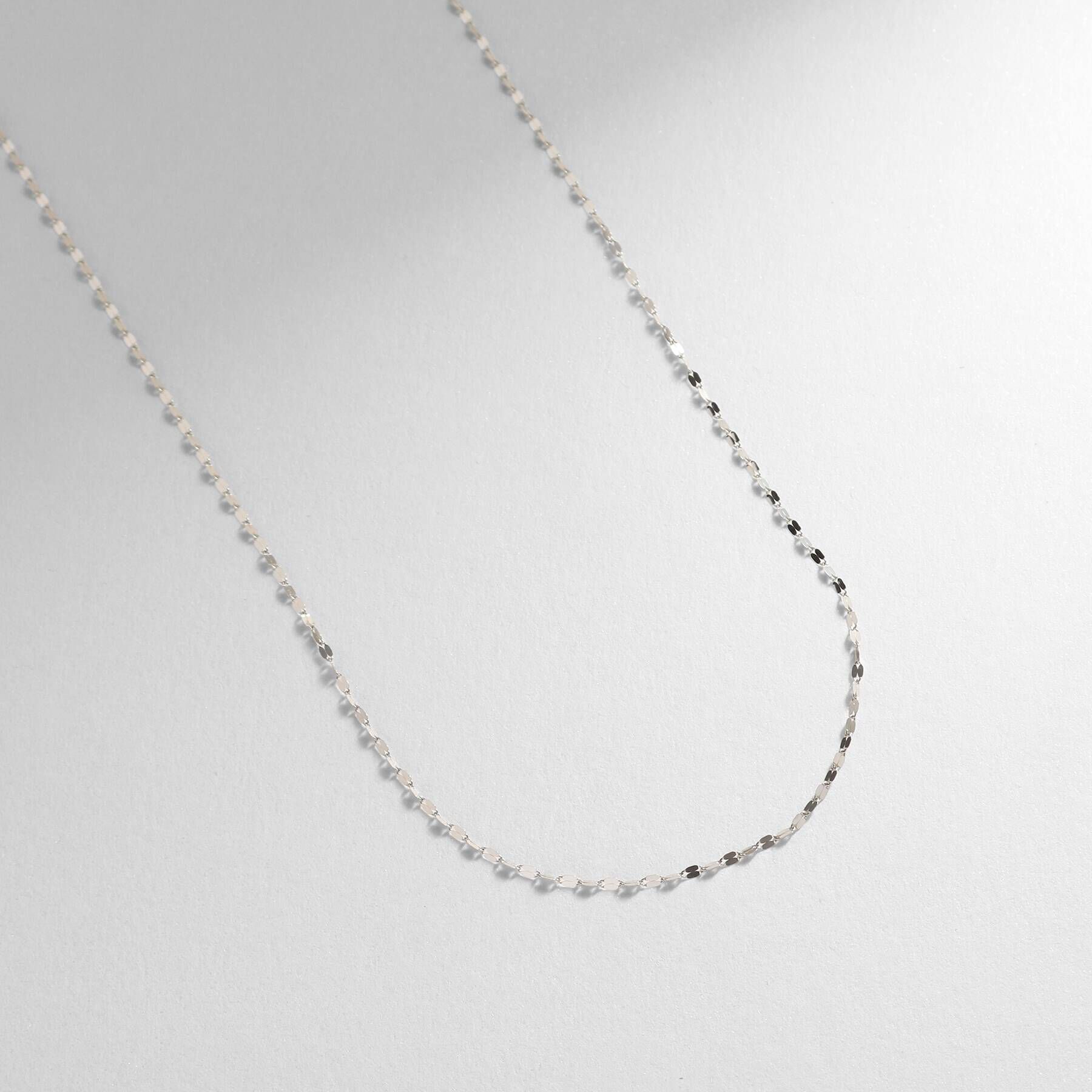 COCOSHNIK「プラチナ フラワークロスチェーン ロングネックレス(90cm)」|ネックレス|