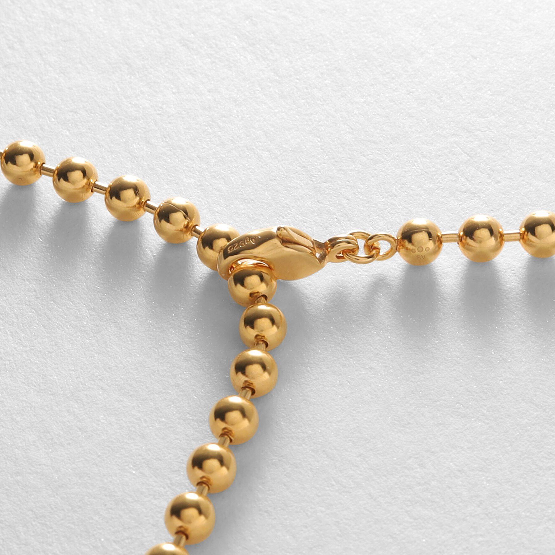 COCOSHNIK ONKITSCH「シルバー ボールチェーン ラリエット ネックレス GP」|ネックレス|