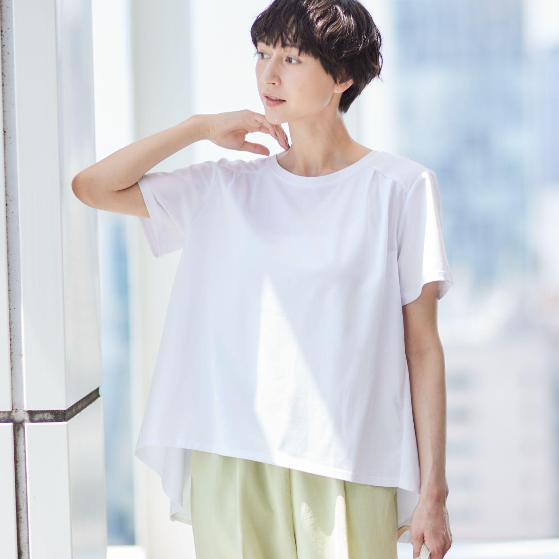 Dessin「【洗える】バックプリーツデザインカットソー」|Tシャツ・カットソー|