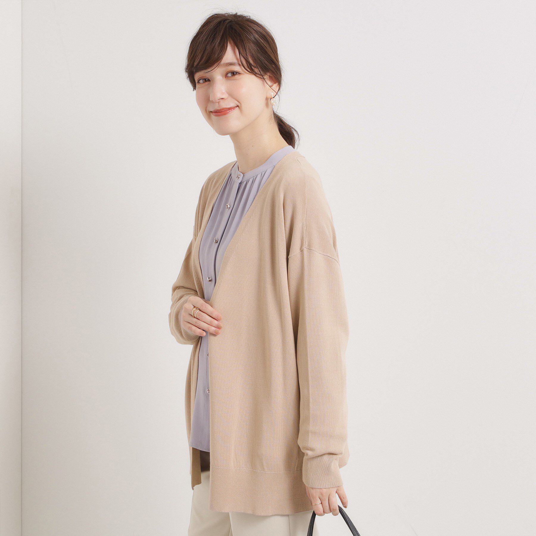 ITS&rsquo;DEMO「【手洗い可／アンチピリング】着流しカーディガン」|カーディガン|