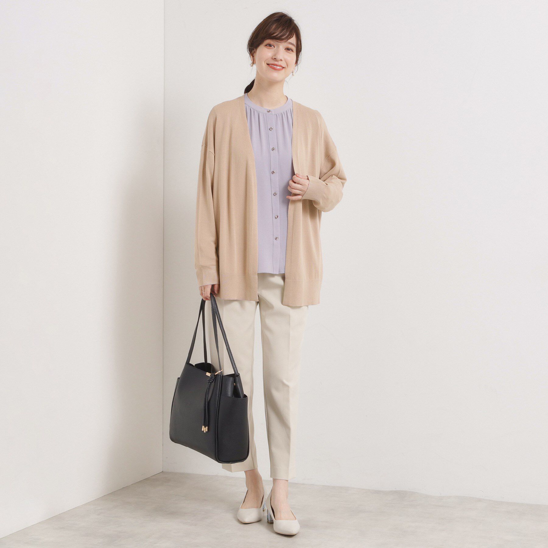 ITS&rsquo;DEMO「【手洗い可／アンチピリング】着流しカーディガン」|カーディガン|