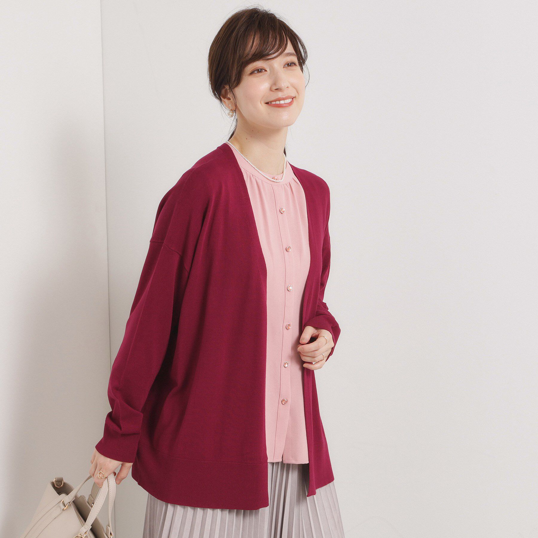 ITS&rsquo;DEMO「【手洗い可／アンチピリング】着流しカーディガン」|カーディガン|