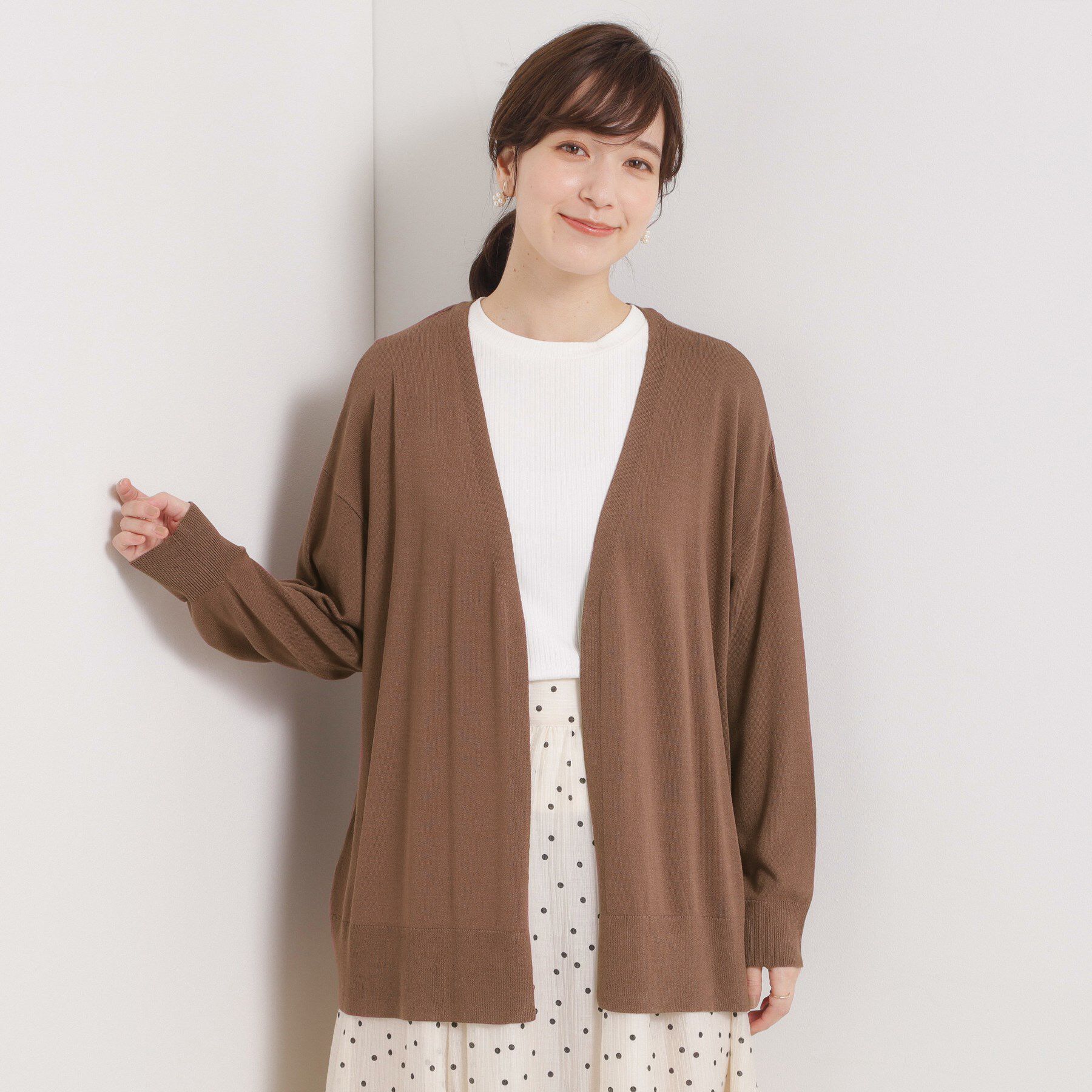 ITS&rsquo;DEMO「【手洗い可／アンチピリング】着流しカーディガン」|カーディガン|