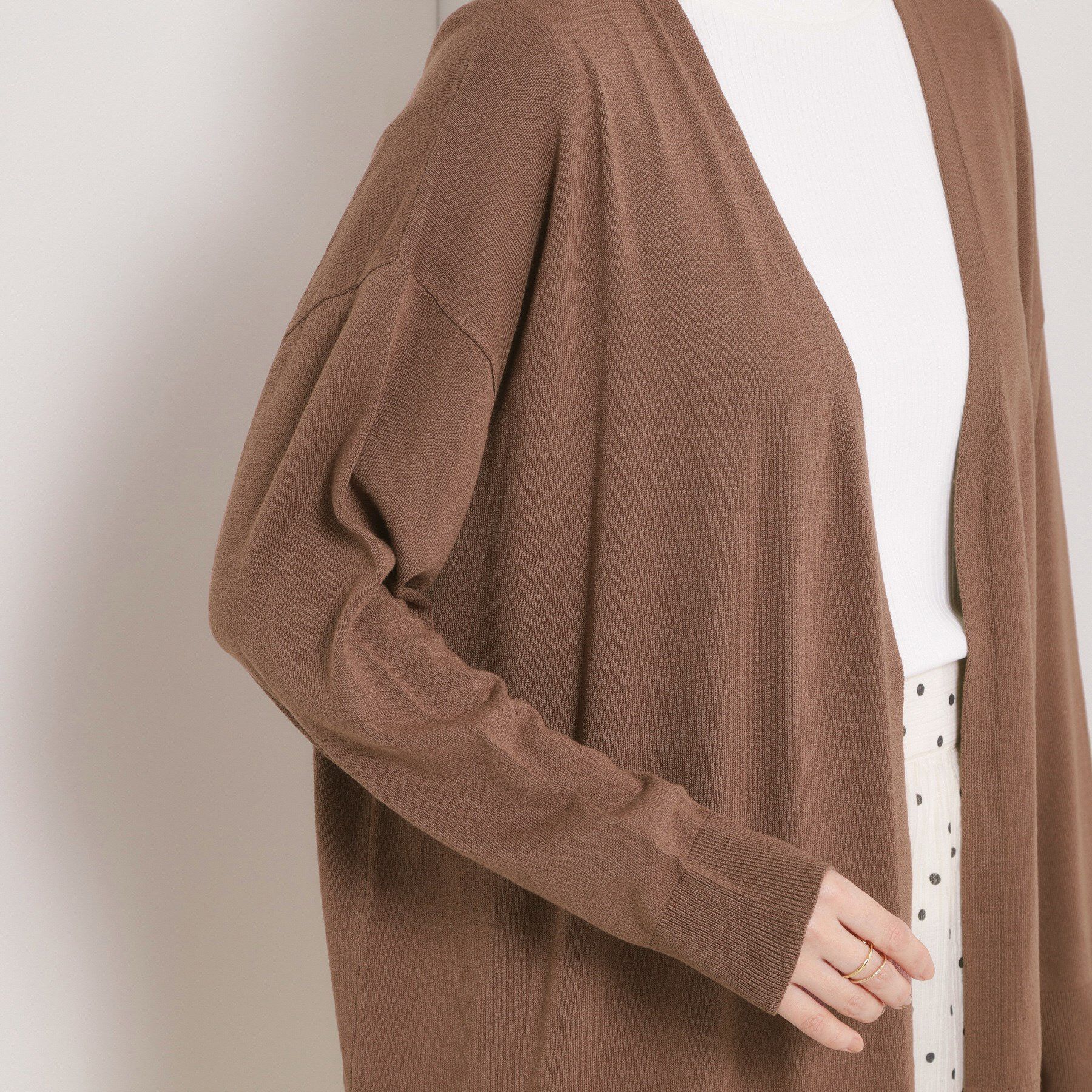 ITS&rsquo;DEMO「【手洗い可／アンチピリング】着流しカーディガン」|カーディガン|