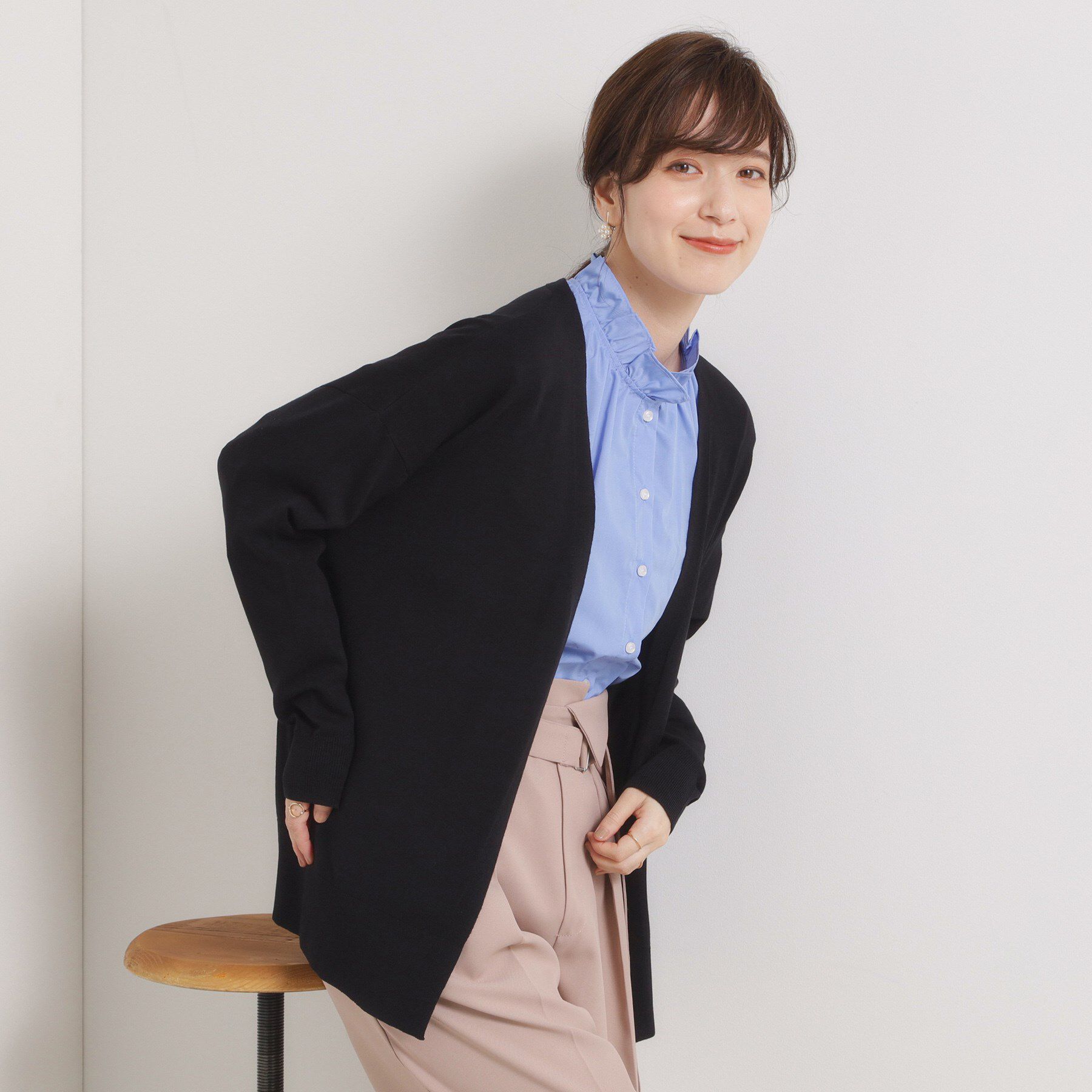 ITS&rsquo;DEMO「【手洗い可／アンチピリング】着流しカーディガン」|カーディガン|