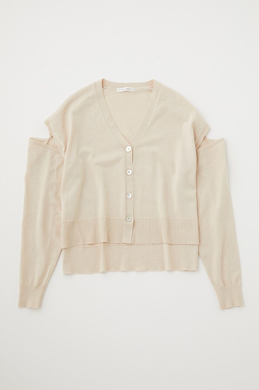 MOUSSY「DROP SHOULDER KNIT カーディガン」|カーディガン|