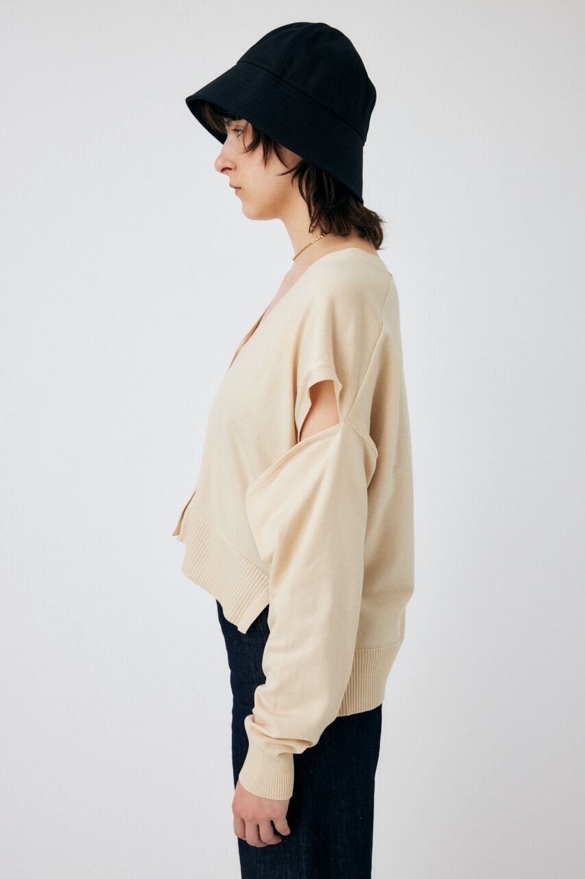 MOUSSY「DROP SHOULDER KNIT カーディガン」|カーディガン|