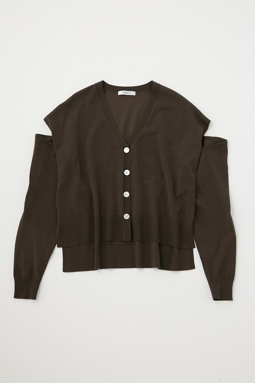MOUSSY「DROP SHOULDER KNIT カーディガン」|カーディガン|