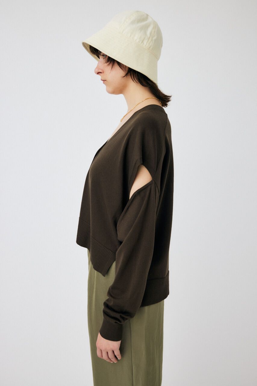 MOUSSY「DROP SHOULDER KNIT カーディガン」|カーディガン|