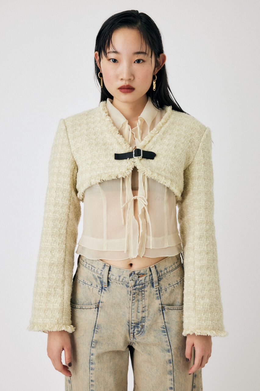 MOUSSY「BELTED TWEED ボレロ」|その他|