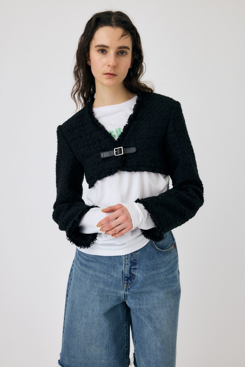 MOUSSY「BELTED TWEED ボレロ」|その他|