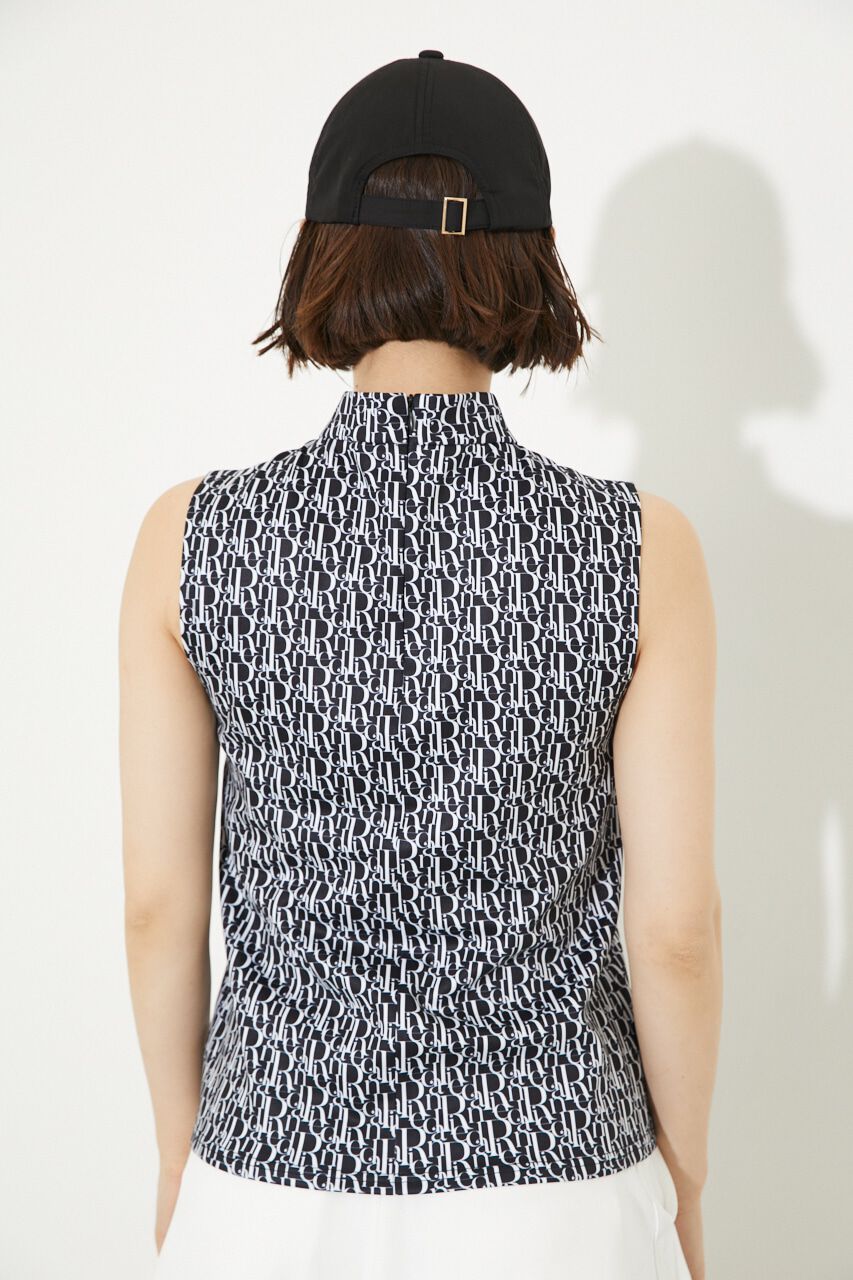 rienda「ALL OVERノースリーブモックネック」|シャツ・ブラウス|