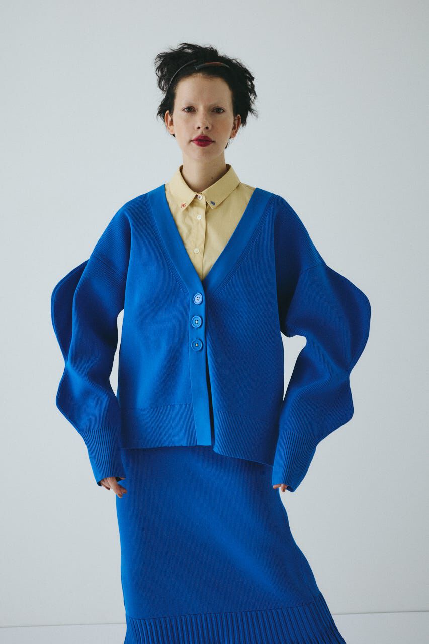 HeRIN.CYE「Mountain sleeve cardigan」|カーディガン|BLU