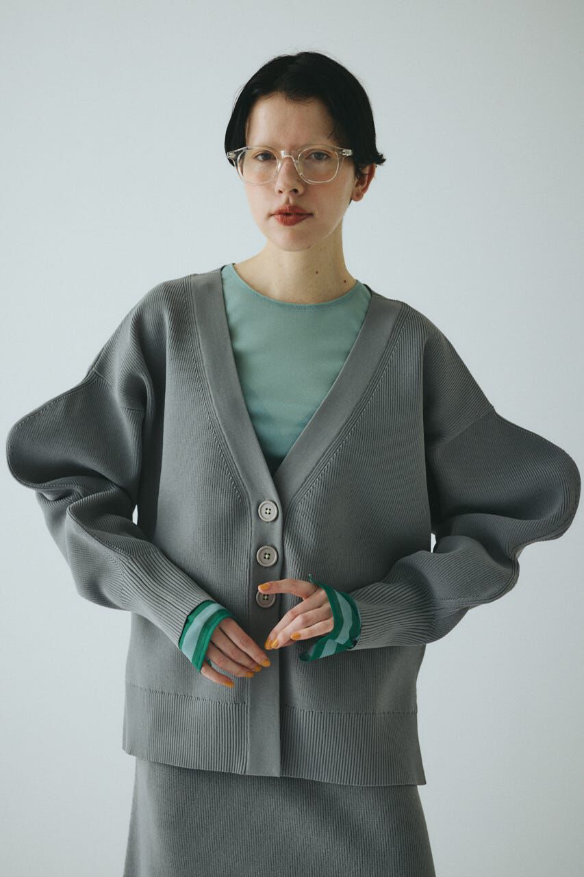 HeRIN.CYE「Mountain sleeve cardigan」|カーディガン|GRY