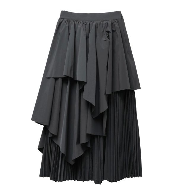 ELENDEEK「ASYMMETRY PLEAT MIX SK」|スカート|