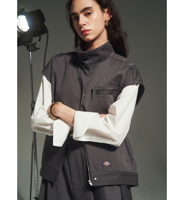 ELENDEEK「【Dickies&times;ELENDEEK】STAND ZIP VEST」|ダウンベスト・ベスト|
