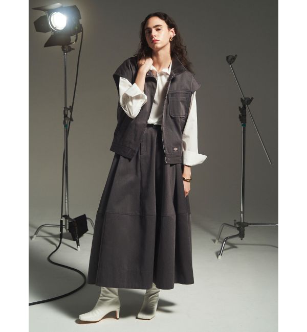 ELENDEEK「【Dickies&times;ELENDEEK】STAND ZIP VEST」|ダウンベスト・ベスト|