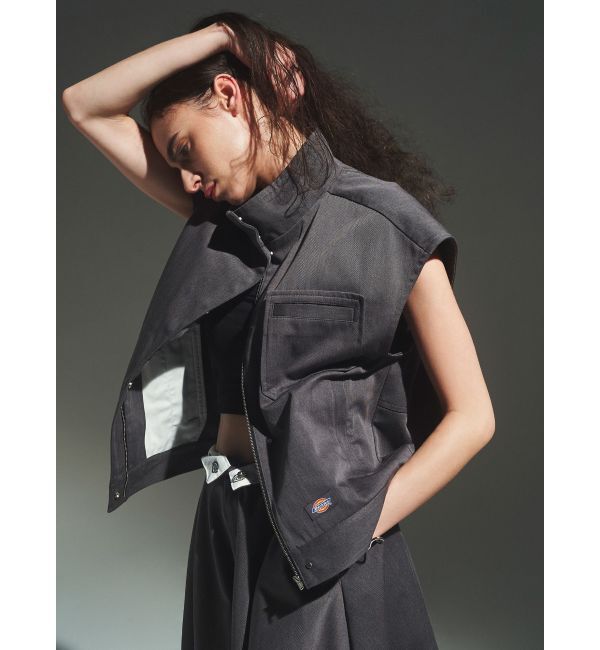 ELENDEEK「【Dickies&times;ELENDEEK】STAND ZIP VEST」|ダウンベスト・ベスト|