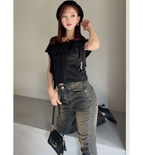 RESEXXY「コルセットラッフルブラウス」|シャツ・ブラウス|