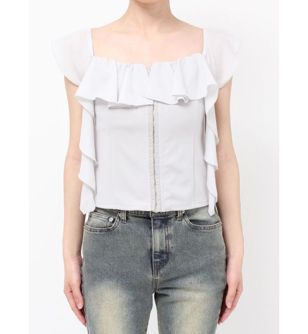 RESEXXY「コルセットラッフルブラウス」|シャツ・ブラウス|