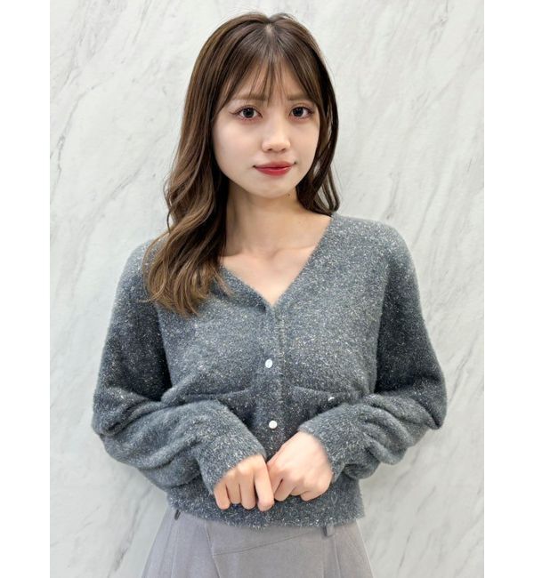 dazzlin「ラメカーデトップス」|カーディガン|