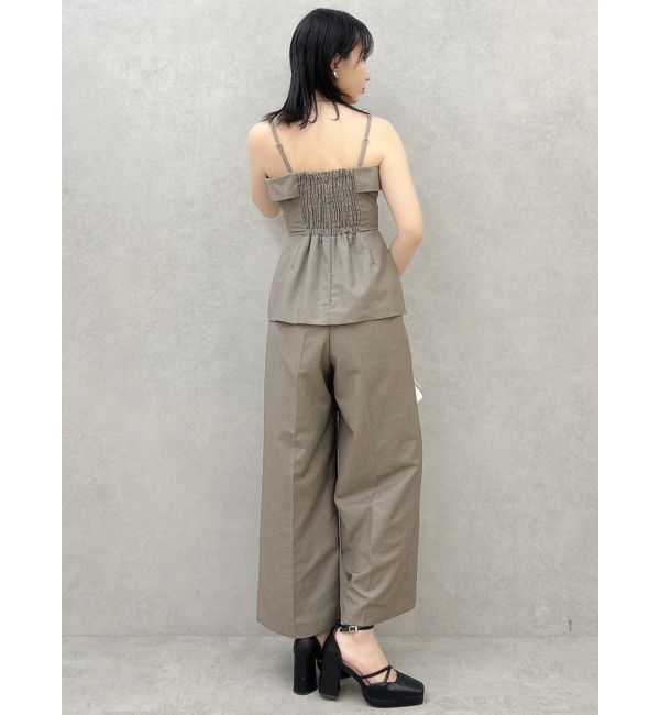 dazzlin「フロントジップペプラムオールインワン」|ワンピース|