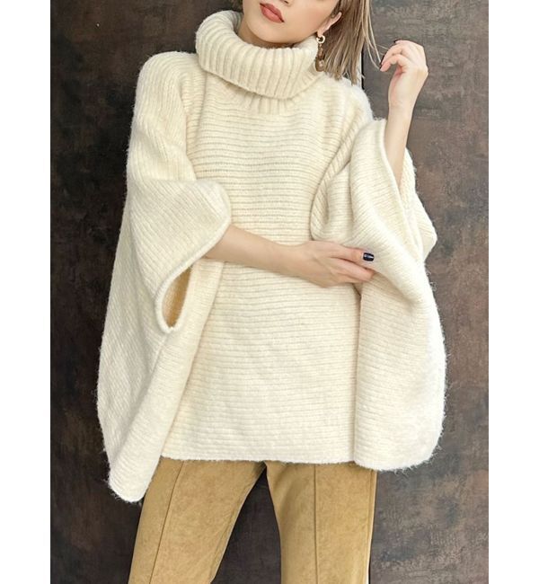 MURUA「ハイネックオーバーシルエットニット【WEB限定】」|ニット・セーター|アイボリー