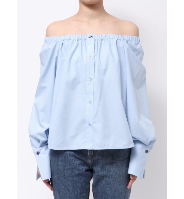 LAGUNAMOON「オフショルダー裾バイカラーブラウス」|シャツ・ブラウス|